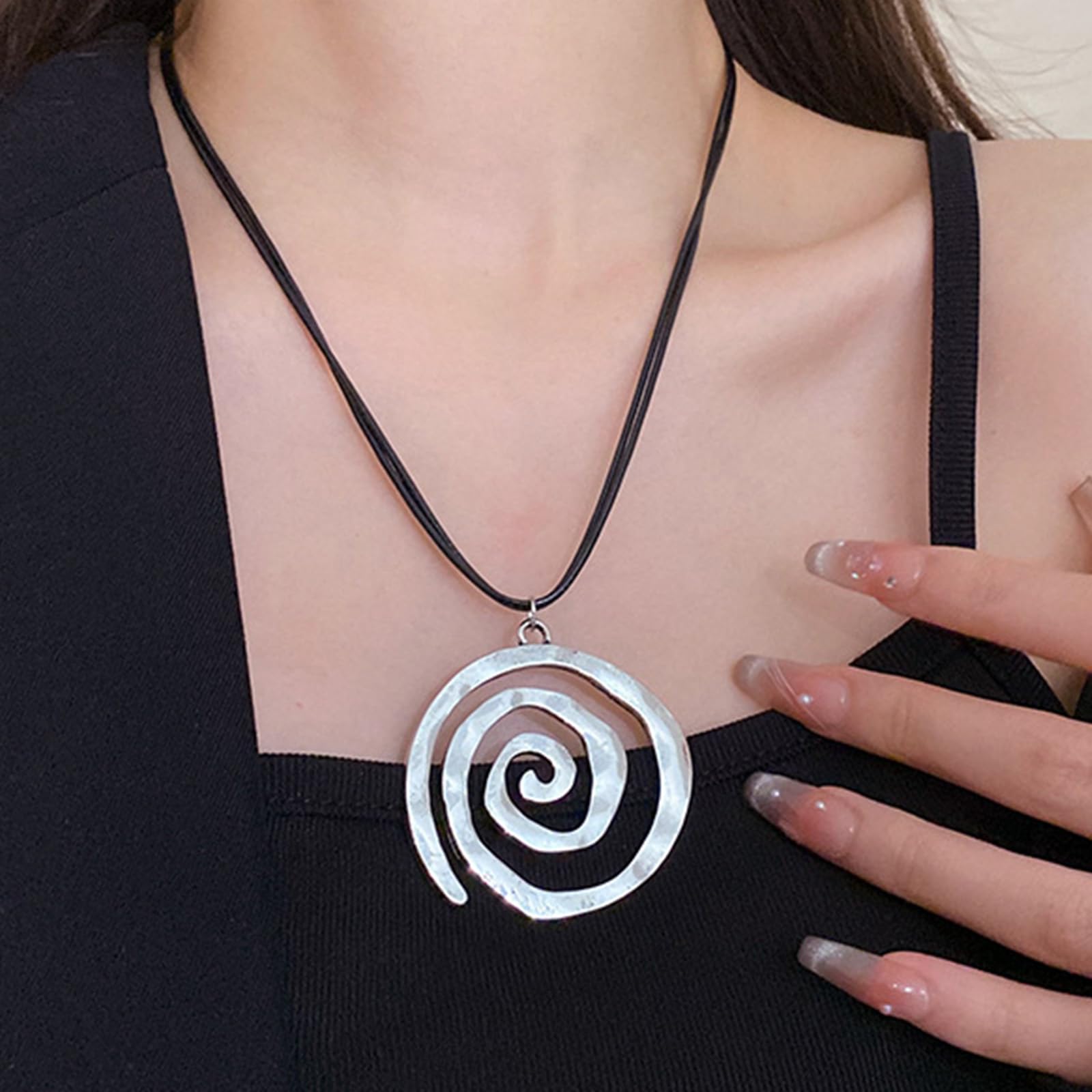 Klobiger Spiralwirbel – Ästhetischer Grunge-Schmuck für trendige Looks, Choker Bohemia Women