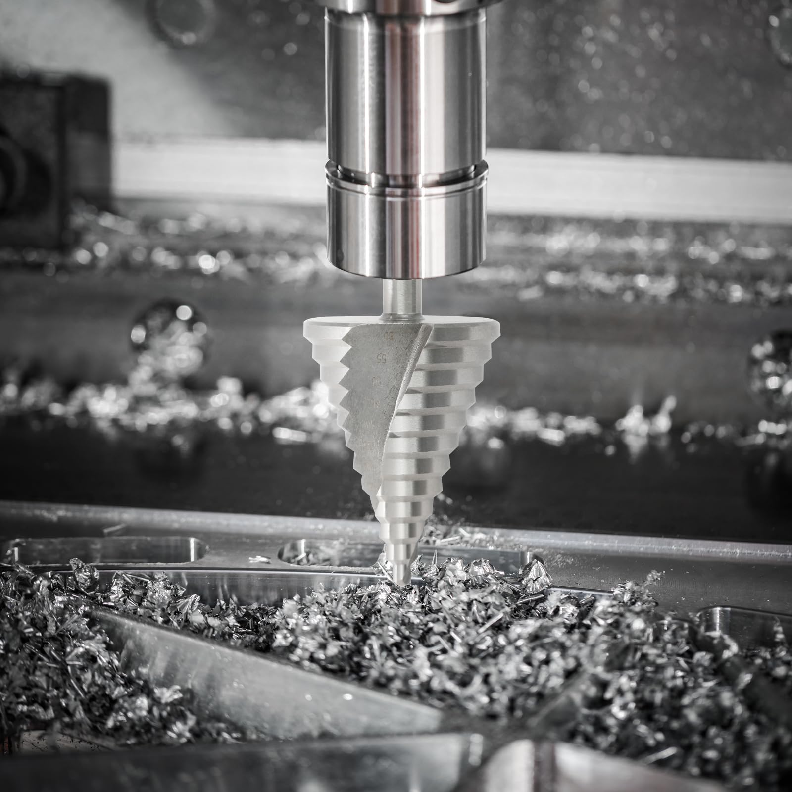 6-60 mm wiertło stopniowe do metalu, wiertło stożkowe, profesjonalne frezy tytanowe HSS pogłębiacz wiertło do otworów ze spiralą do metalu, stali, drewna, tworzyw sztucznych
