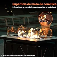 Vista 3 de BALI OUTDOORS - Mesa rectangular de gas propano para hoguera (42 pulgadas, 60.000 BTU)