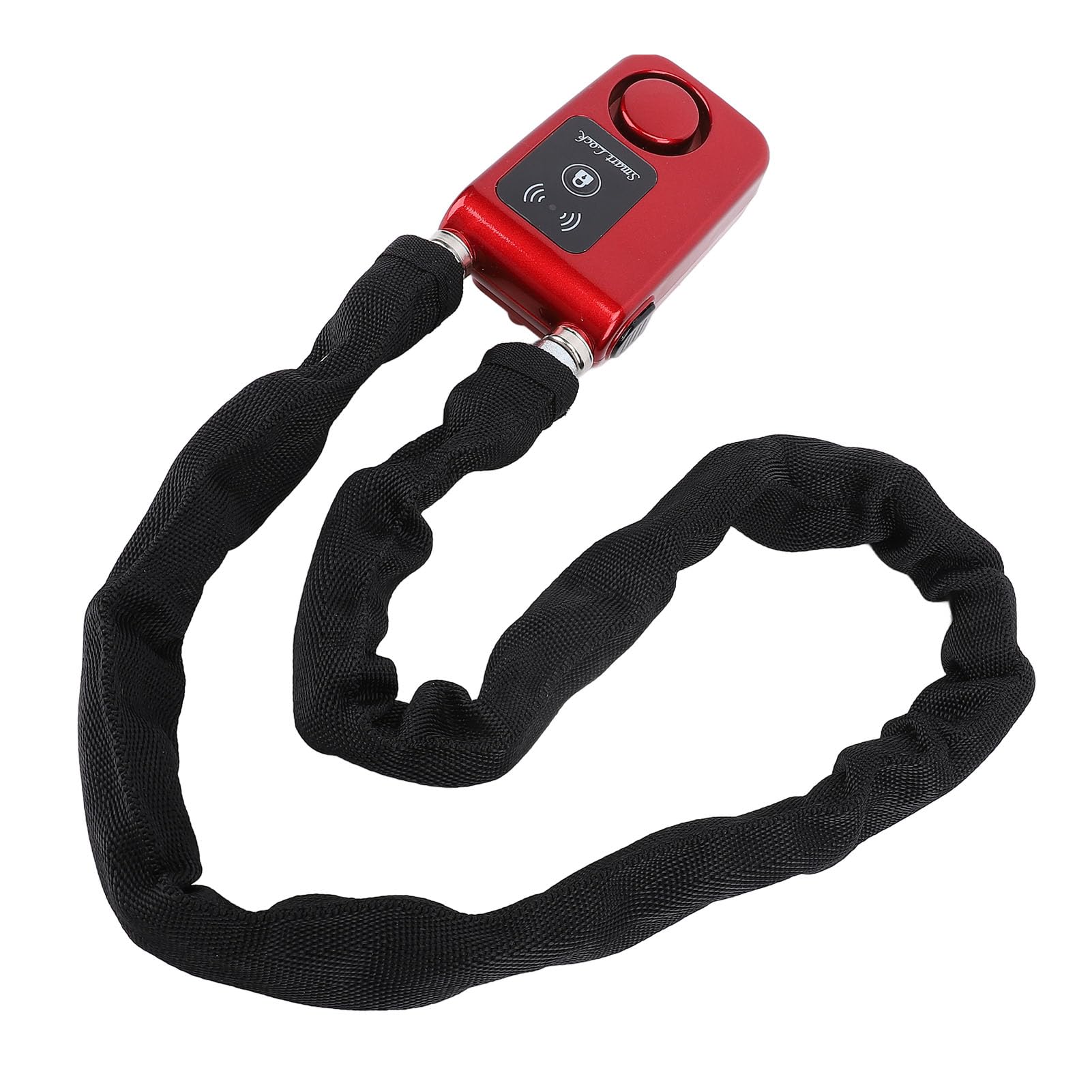 Generic Candado de Cadena para Vehículo Smart BT Antirrobo con Función de Aplicación y Alarma de Vibración para Bicicletas Motocicletas Duradero 80 Cm (rojo)