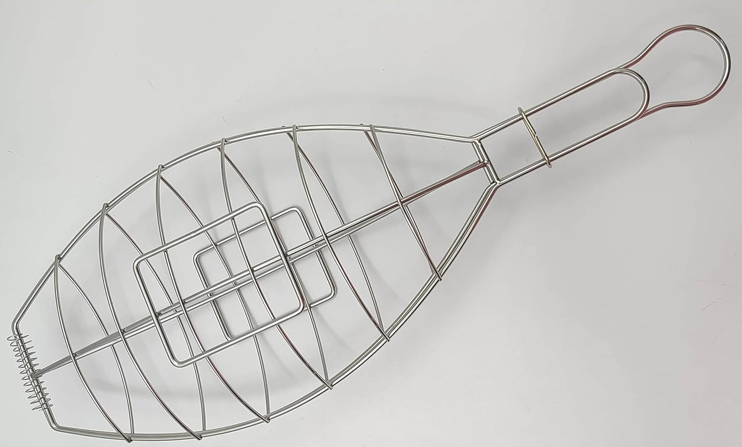 Besuguera Large Fish Grill Basket - Open Fire Cooking Basque Style - Heavy Stainless Steel - Asador Restaurant Grilling Accessory.