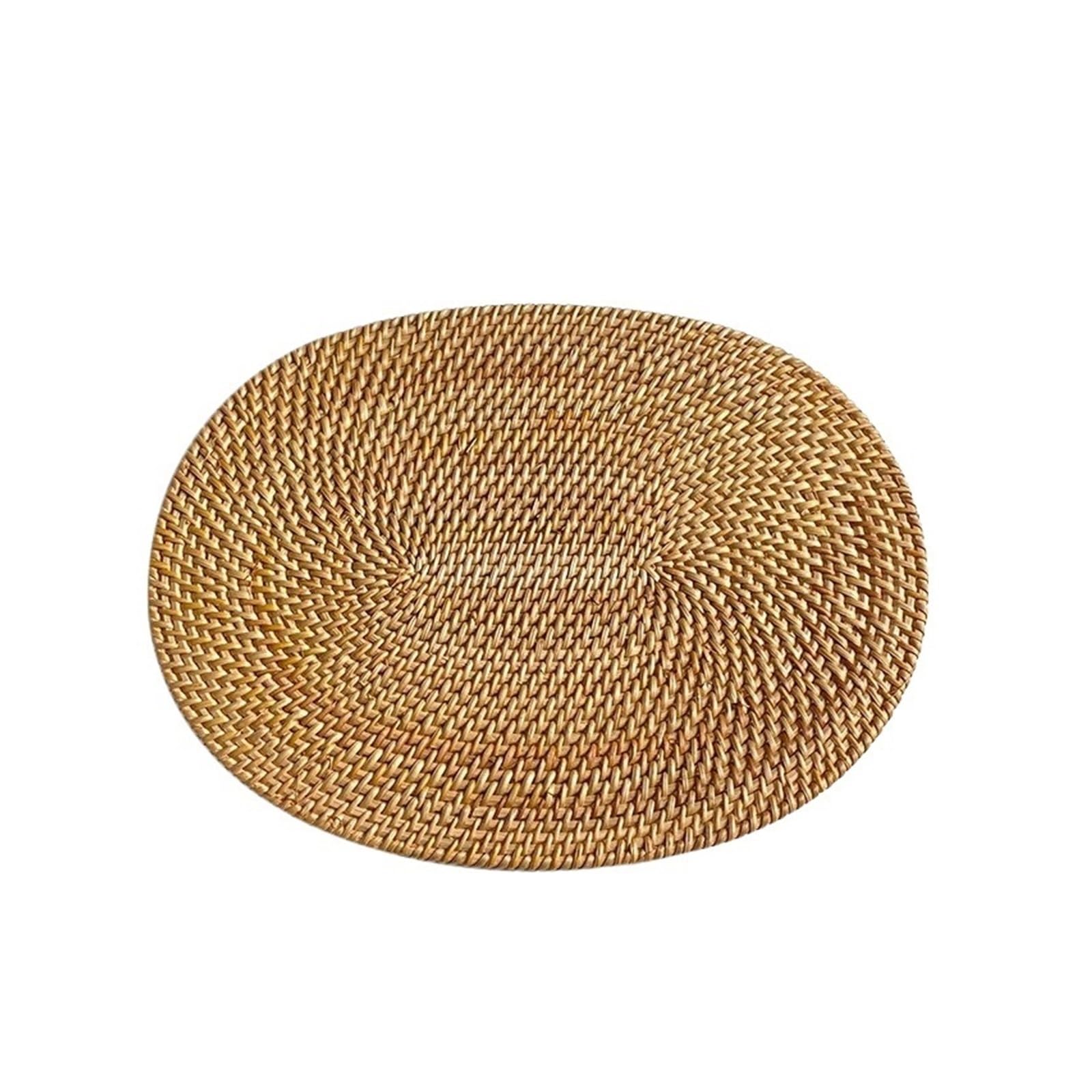 Napperon Ovale tissé en rotin, 1 pièce, antidérapant, résistant à la Chaleur, Tapis de décoration Table Manger Cuisine Domicile(A)