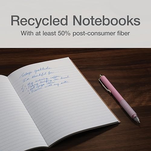 Miniatura 6 de Oxford Composition Cuaderno de 6 unidades, papel rayado universitario, 5.75 x 8 pulgadas, tamaño pequeño, 60 hojas, cubiertas kraft (63831)