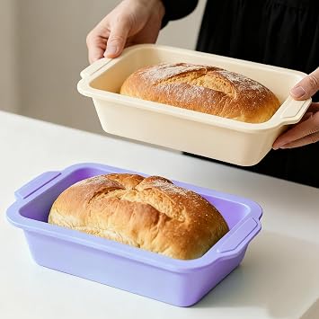 Silicone Loaf Tin with Frame 24x13cm Nonstick Banana Bread Tin for Baking