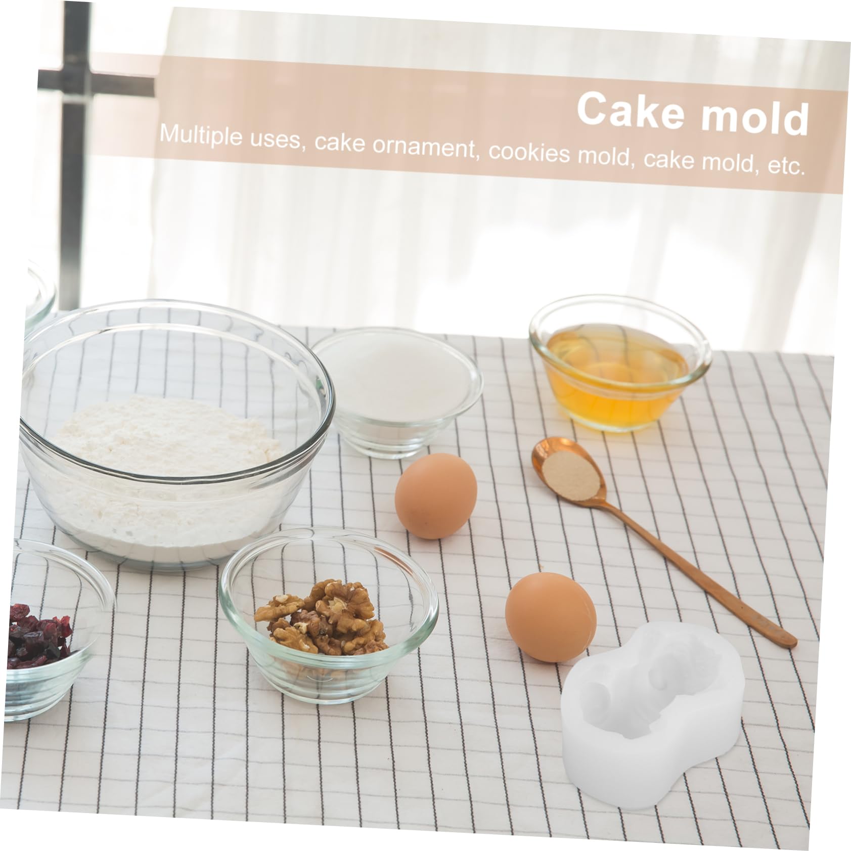 Moule à Pâtisserie DIY Bouledogue 3d en Silicone Blanc | Usage Multiple, Résistance aux Hautes Températures, pour Mousse, Biscuits et Gâteau