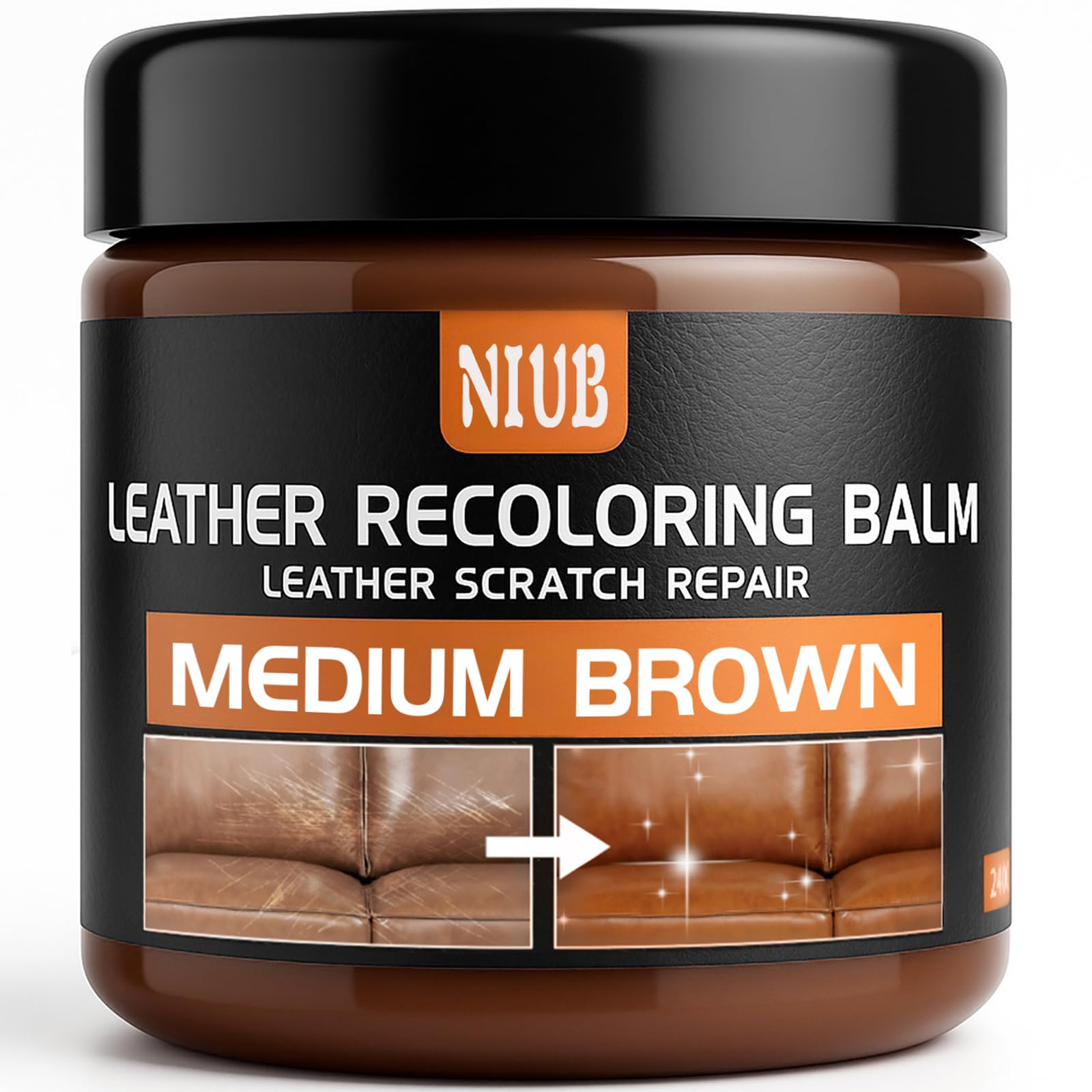 NIUB Leather Recoloring Balm Leather Color Restorer Scratch Repair Leather Paint for Furniture Couches Car Seats Shoes Bags Leather Dye and Restorer