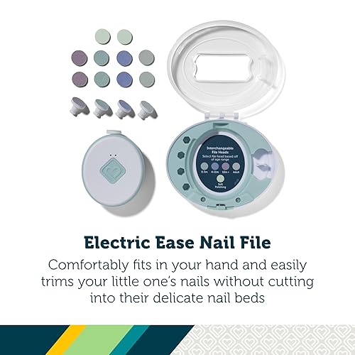 Miniatura 3 de Safet - Kit de primer día de spa para bebé, lima de uñas eléctrica, guante de baño suave, cepillo de dientes para niños, cepillo de pelo y peine,