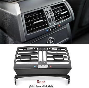 Car styling Compatible With BMW X5 X6 E70 E71 E72 2007 2008 2009 2010 2011 2012 2013 2014 Car AC Fresh Air Vent Outlet Cover Panel 64229220101(Rear Model B)