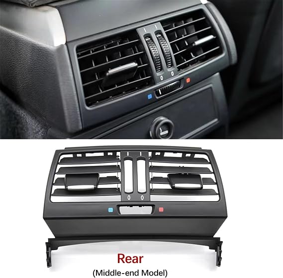 Car styling Compatible With BMW X5 X6 E70 E71 E72 2007 2008 2009 2010 2011 2012 2013 2014 Car AC Fresh Air Vent Outlet Cover Panel 64229220101(Rear Model B)