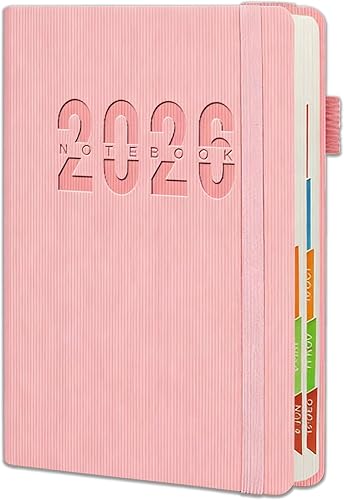 WYIPOLZI 2026 Daily Monthly Planner Calendar,2026 - Dec 2026,Hardcover Pink, Lay