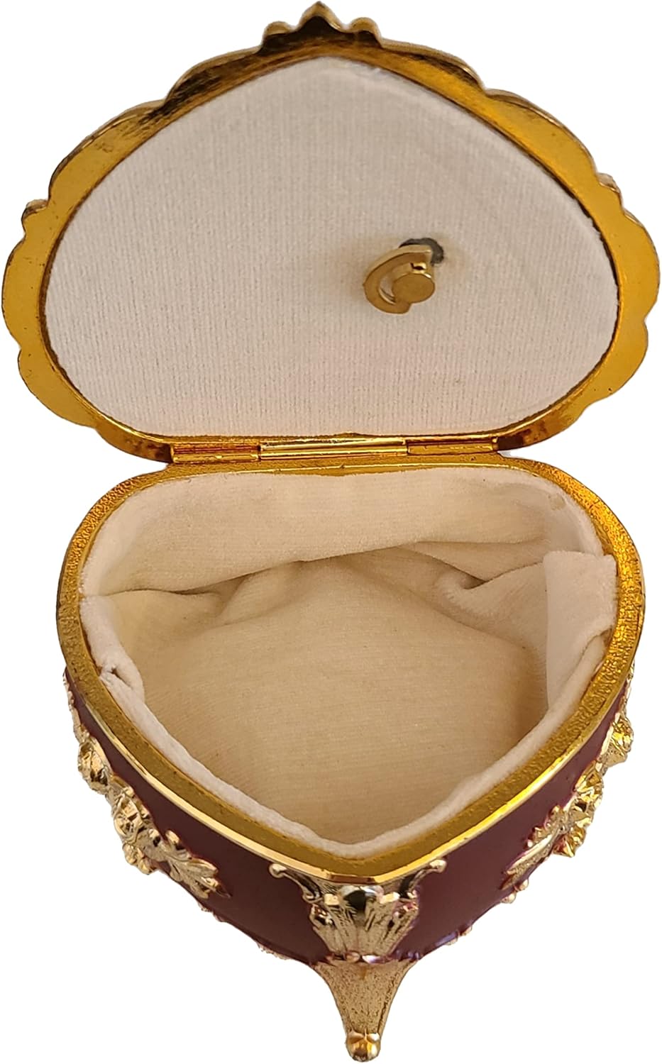 Splendid Red Heart Sparkling Cameo Music Box/Jewelry Box Playing Bolero