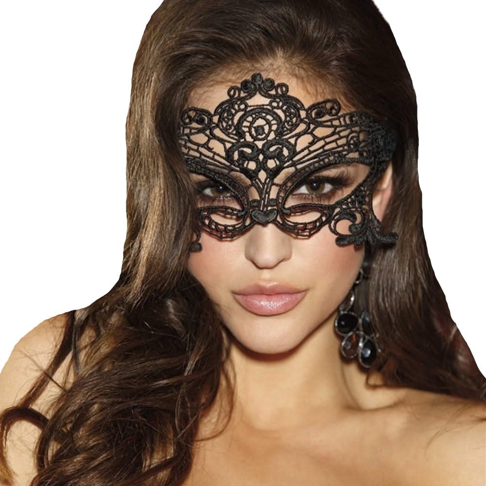 JeVenis Luxury Sexy Lace Mask Prom Mask Masquerade Ball Mask for Costume Party