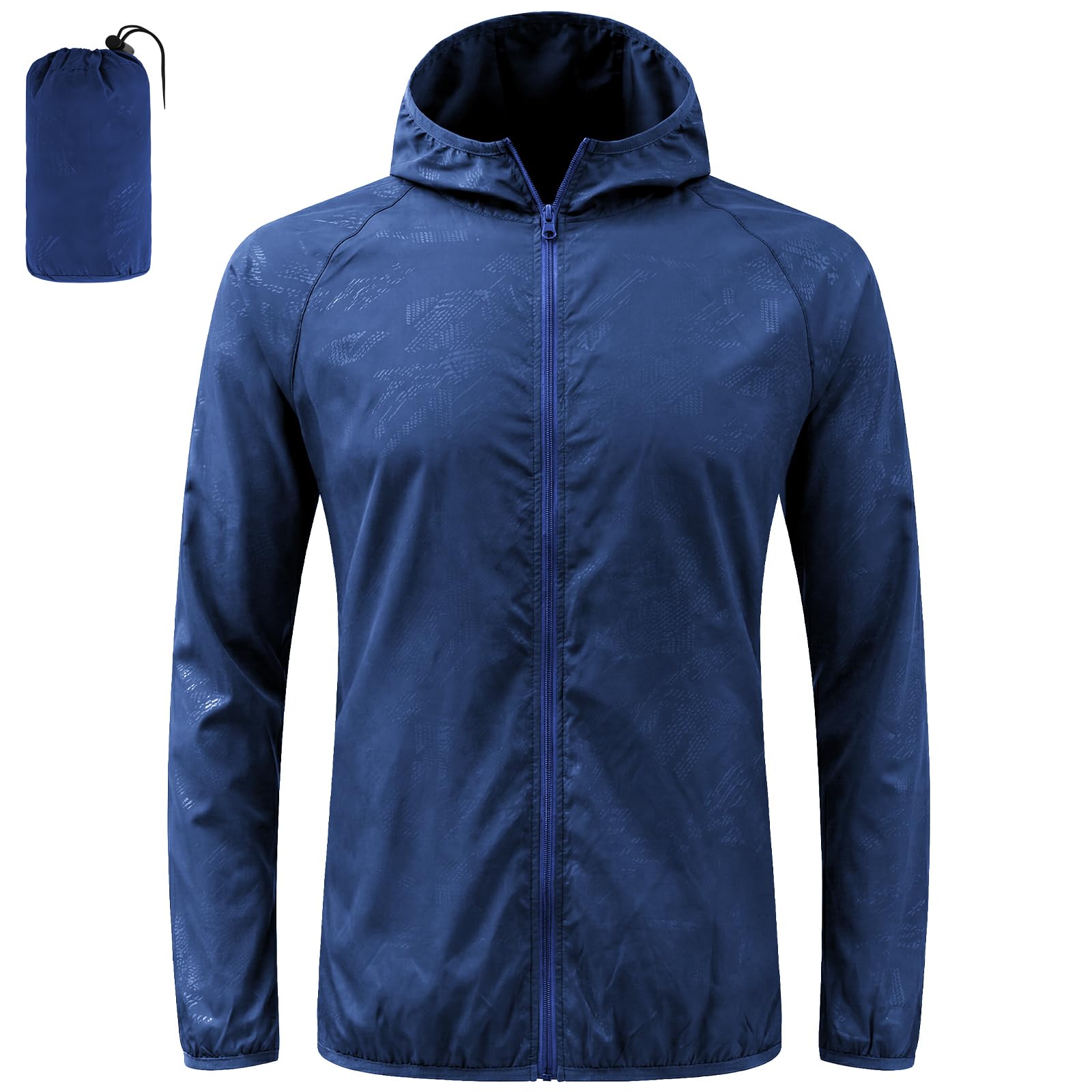 Chaqueta Deportiva Hombre Impermeable Ligera Cremallera Chubasquero Running