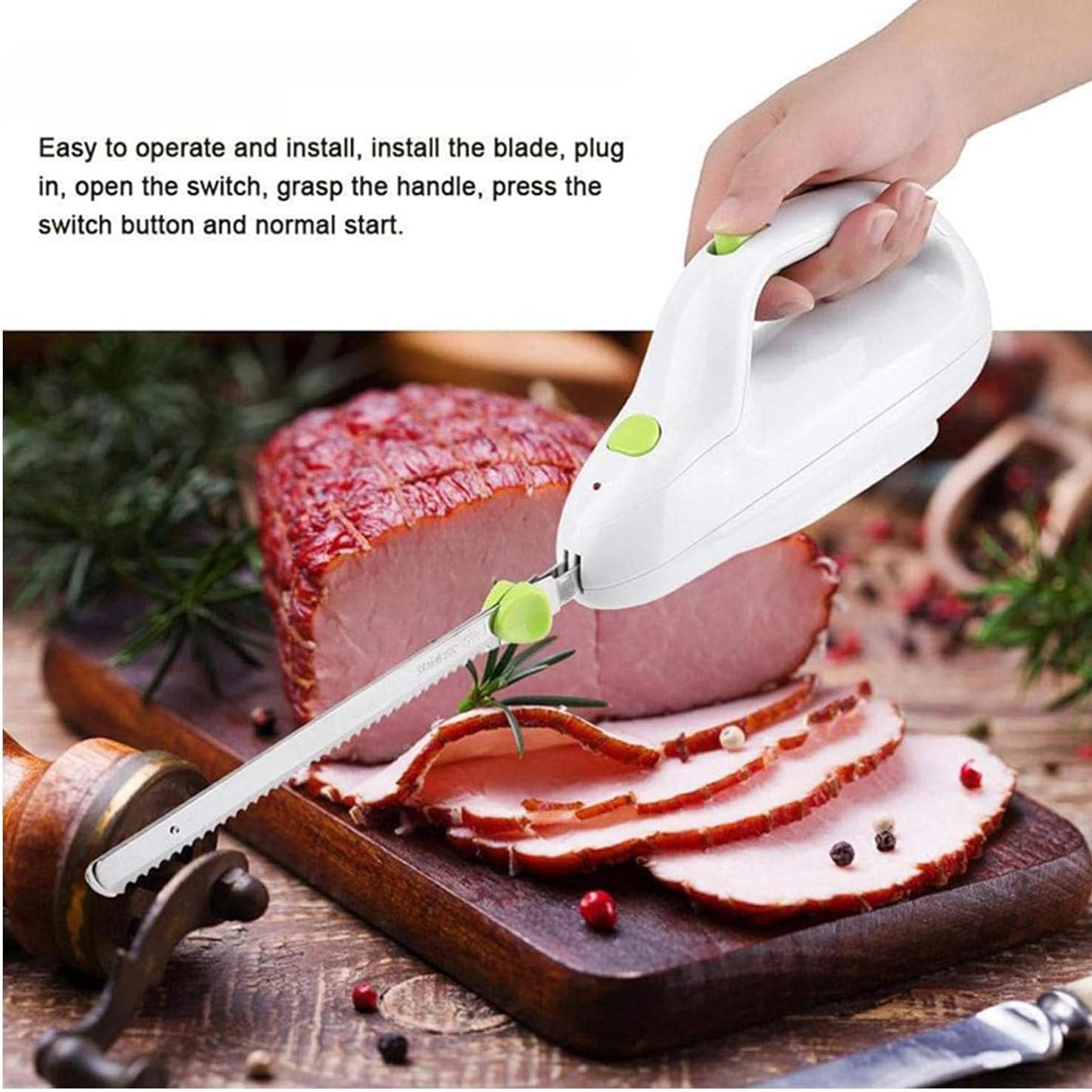 Cordless Electric Knife, 110W Electric Carving Knife With Anti-slip Handle, Effortlessly Precise Cutting and Automatic Power Off Protection, Lightweight and Comfortable To Hold, for Poultry, Bread