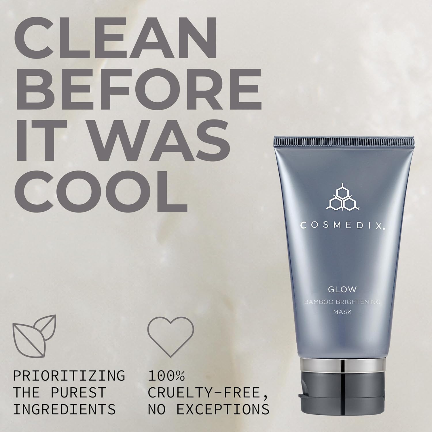 COSMEDIX Glow Bamboo Brightening Facial Mask - PM Exfoliating Facial Scrub for Tired, Dull & Uneven Skin - Anti-Aging Gentle Night Face Exfoliator with Bamboo & Niacinamide - All Skin Types - Image 5