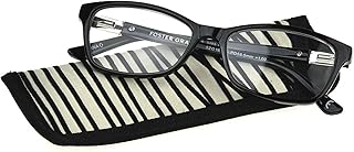 Foster Grant Jules Black Reading Glasses +1.25 New w/Free Case