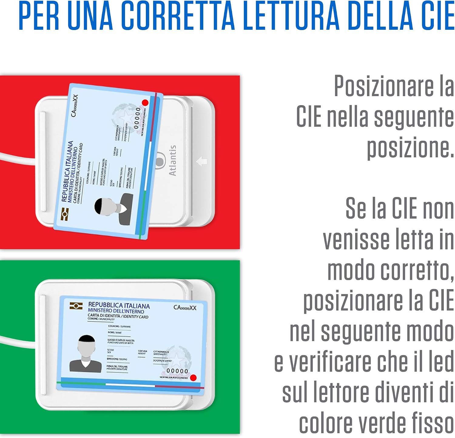 Atlantis CIE 3.0 reader electronic ID card & health card