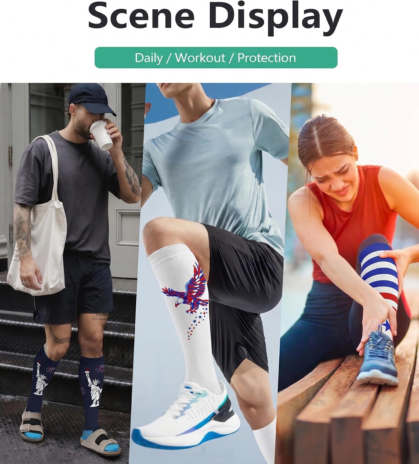 FuelMeFoot 3 Pack Copper Compression Socks - Compression Socks Women & Men Circulation - Best for Medical,Running,Athletic thumbnail