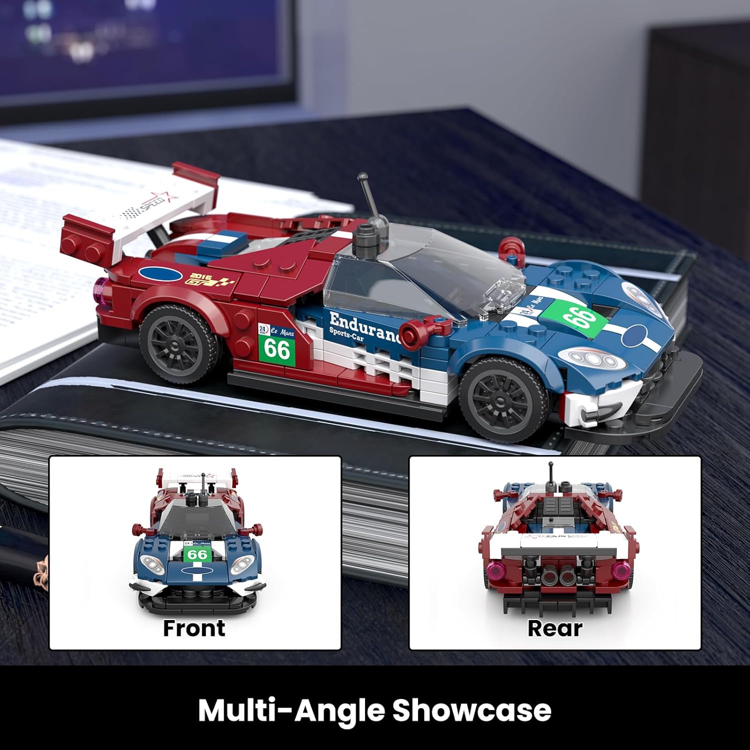 Mould King Vintage Car Building Kits, MOC Racing Car Toys Model, Vehicle Blocks Set Suitable for Boys to Build, House Decoration Gifts for Kids and Adults (320Pcs)