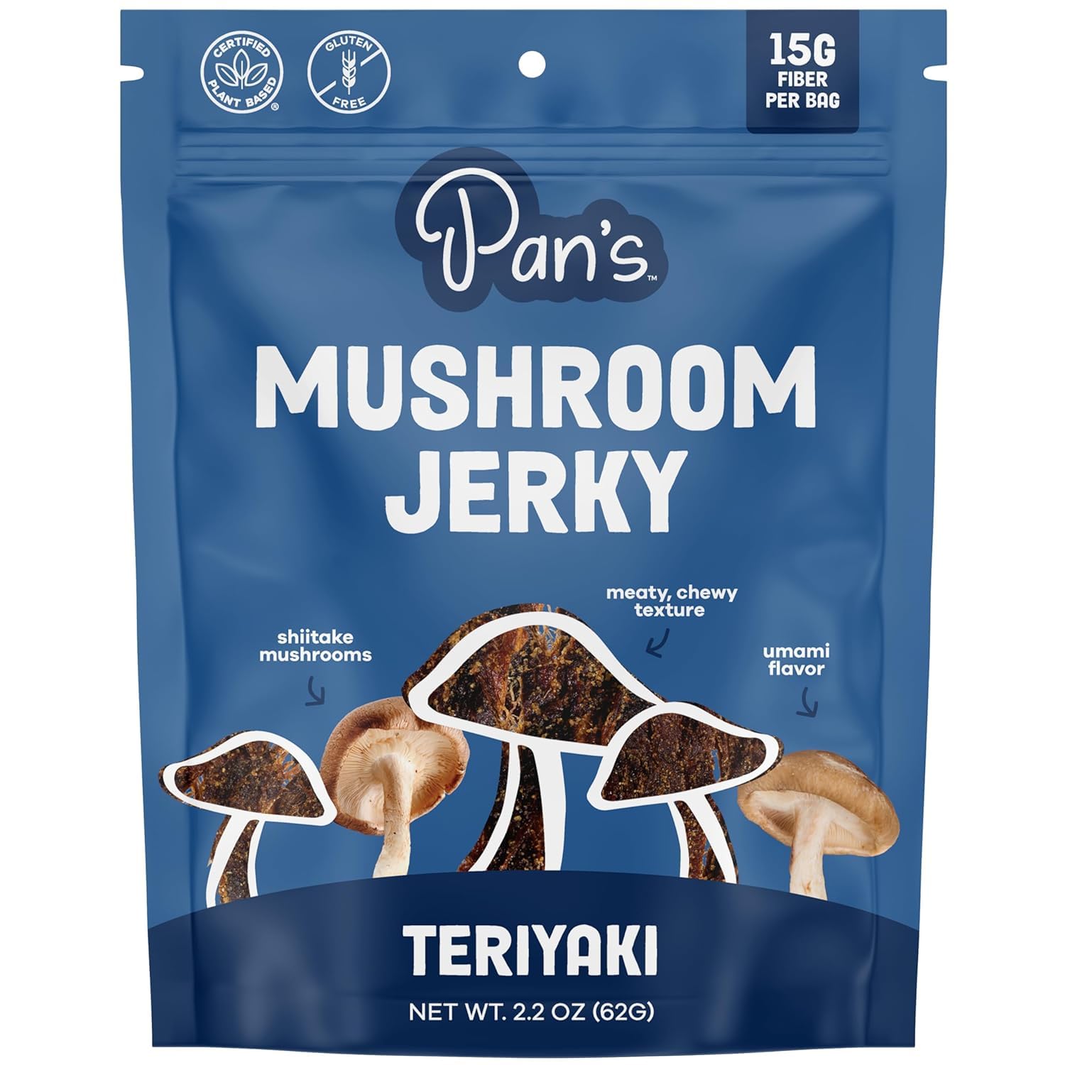 Vegan Jerky Sampler Box: Vegan Plant-Based Jerkies Made from Mushroom (PAN'S) Pack of 5