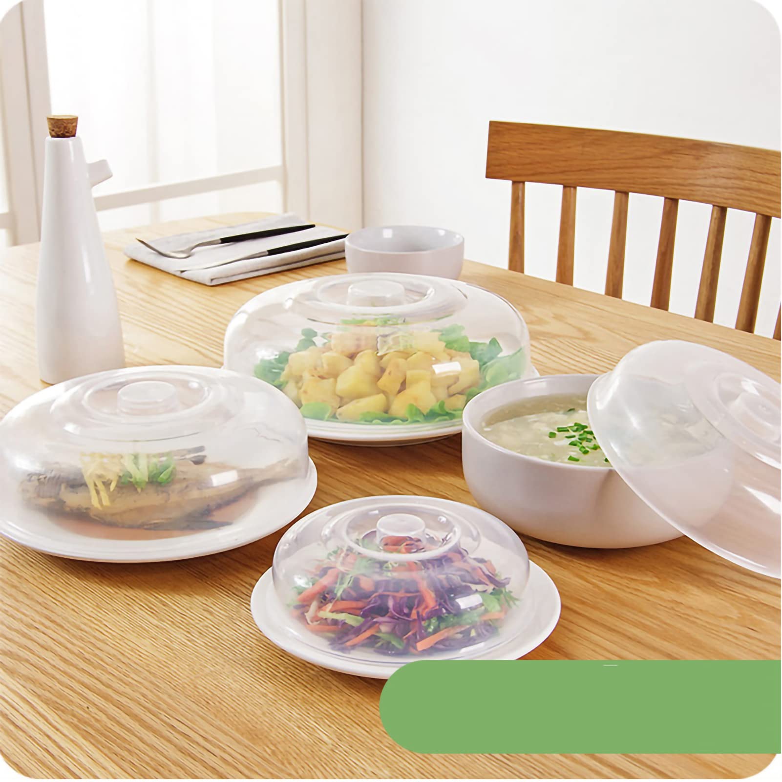 Couverture Micro-ondes Transparence Matériau PP Protection des Aliments Grab Design Safe Healthy Microwave Splatter Cover (très grand 23cm)