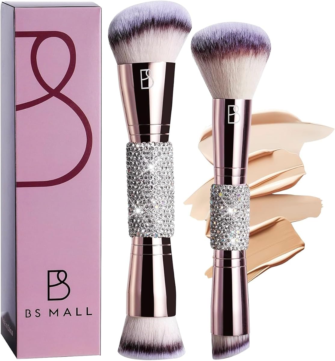 Brochas de maquillaje de doble punta de diamante | Diamante de doble punta para uso profesional y aplicaciones de belleza multiusos.