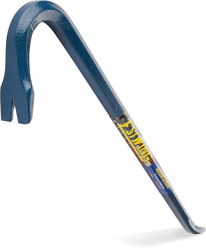 ESTWING Gooseneck Wrecking Bar, 24" Crowbar, EWB-24 | Made in USA, High Leverage Design, Chisel End, Slotted Hook End, Forged In One Piece, Perfect for Demo Work