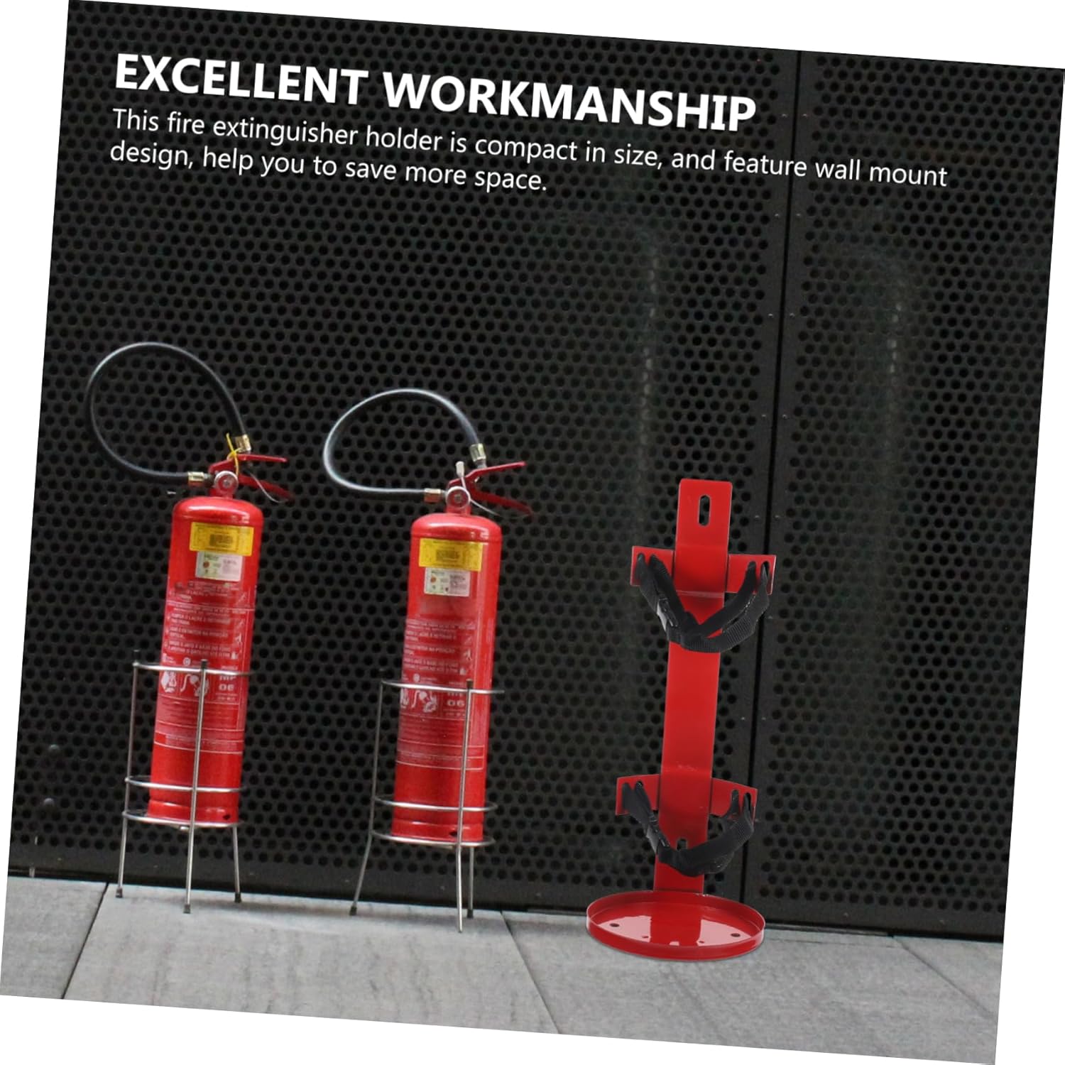 Gatuida Fire Extinguisher Bracket Fire Extinguisher Mount Brackets Duty Element Extinguisher Strap Mounted First Wall Mount Red Polyester