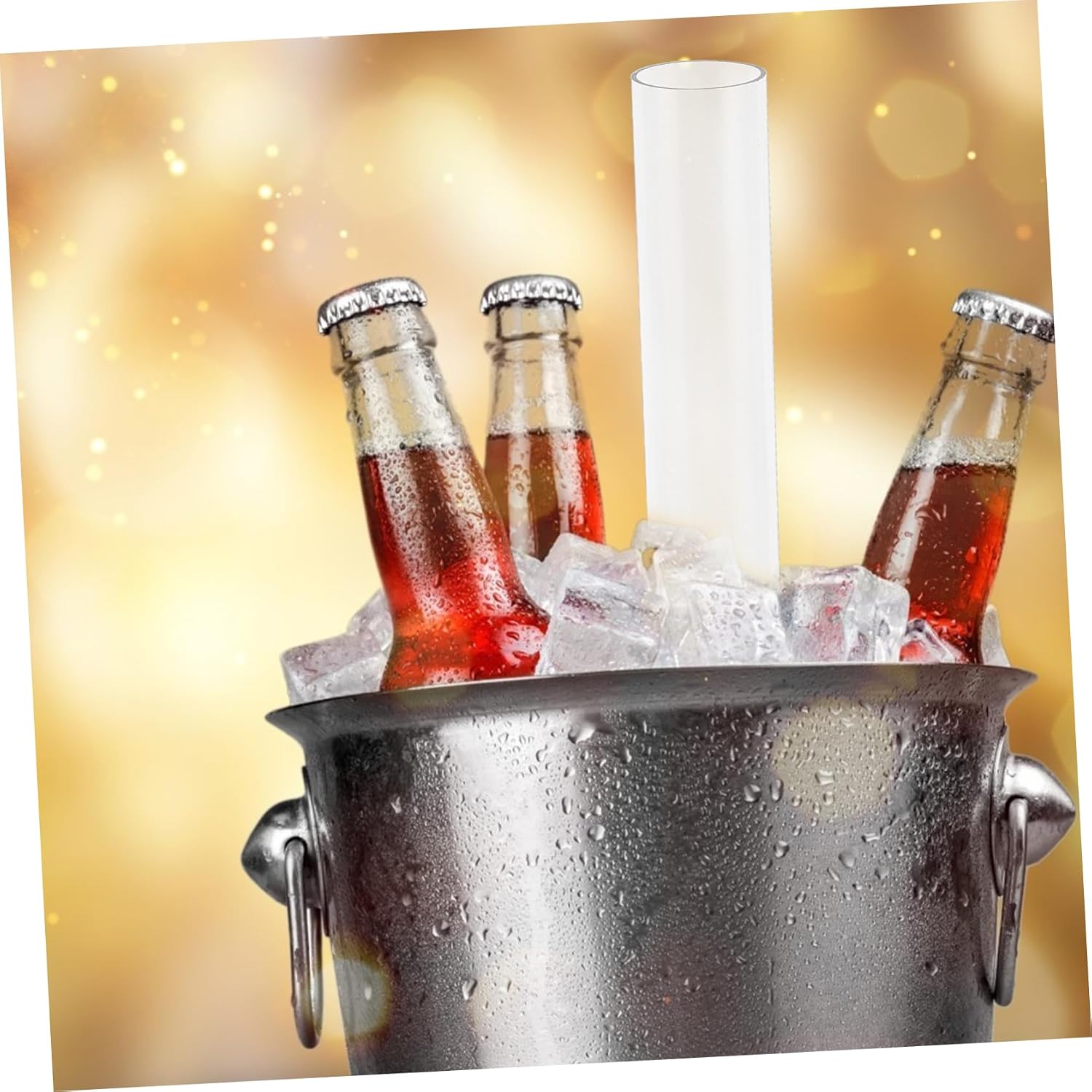 3L Beer Tower Ice Column Tube Reusable Plastic Ice Pillar Storage for Bars and Kitchen Easy to Freeze for Party Drinks and Cooling Beer