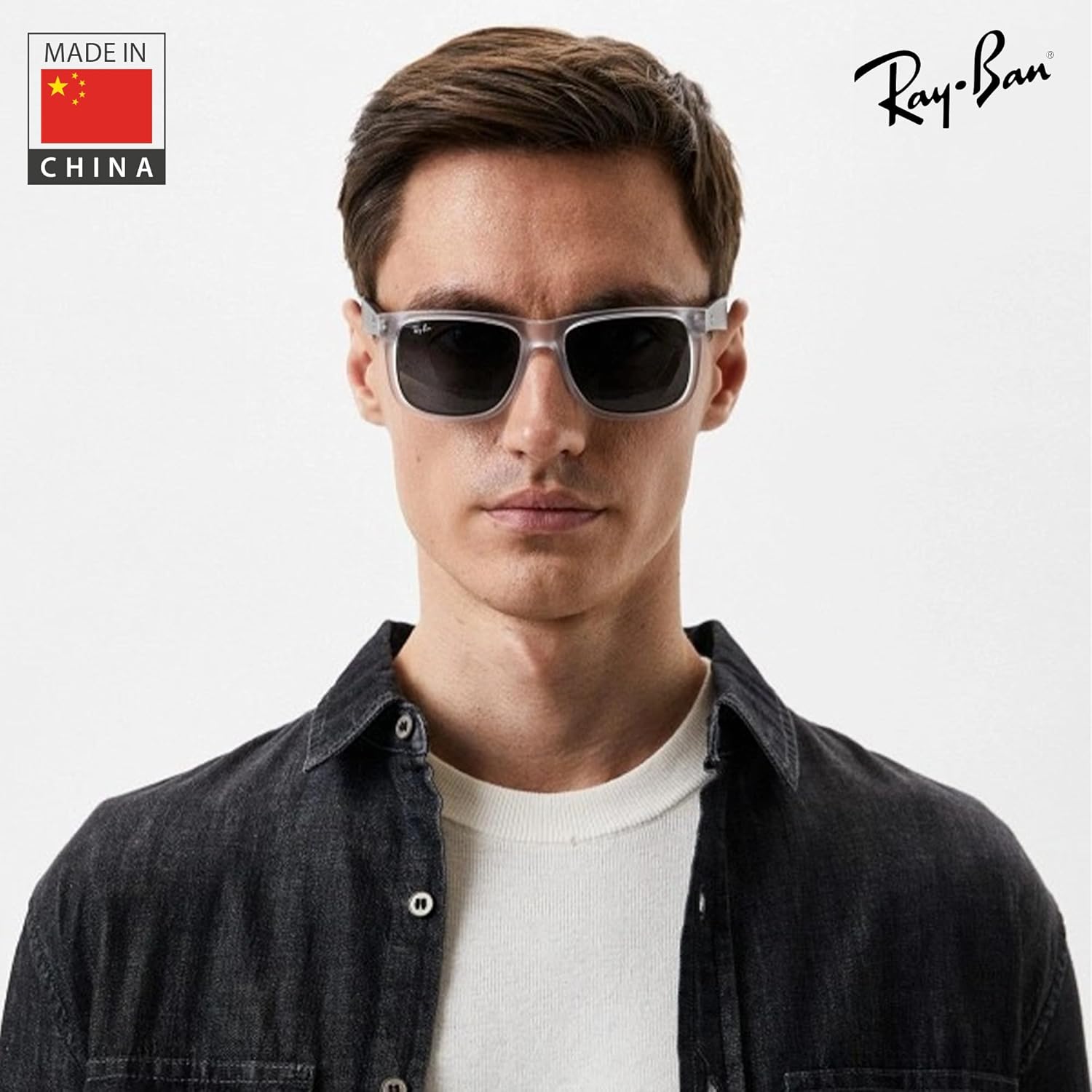 Ray-Ban RB4165 JUSTIN COLOR MIX Square Shaped Sunglasses for Men & Women with Official RAYBAN Eyewear Kit - Image 6