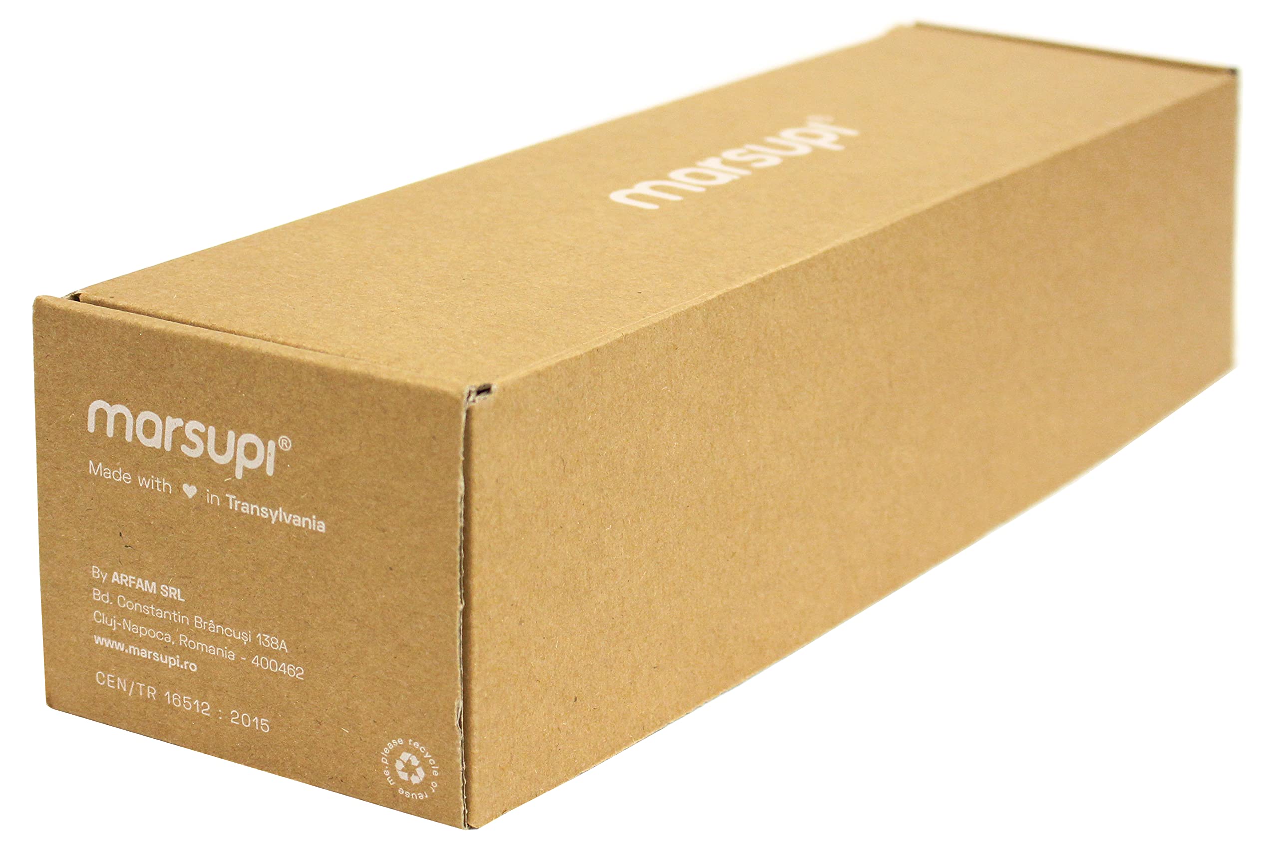 marsupi Mochila Portabebés - Para Bebés desde Recién Nacidos y Niños Hasta los 15 kg - Ligera y Compacta, Con Sistema de Sujeción Fácil y Resistente - Algodón Orgánico - Océano S/M