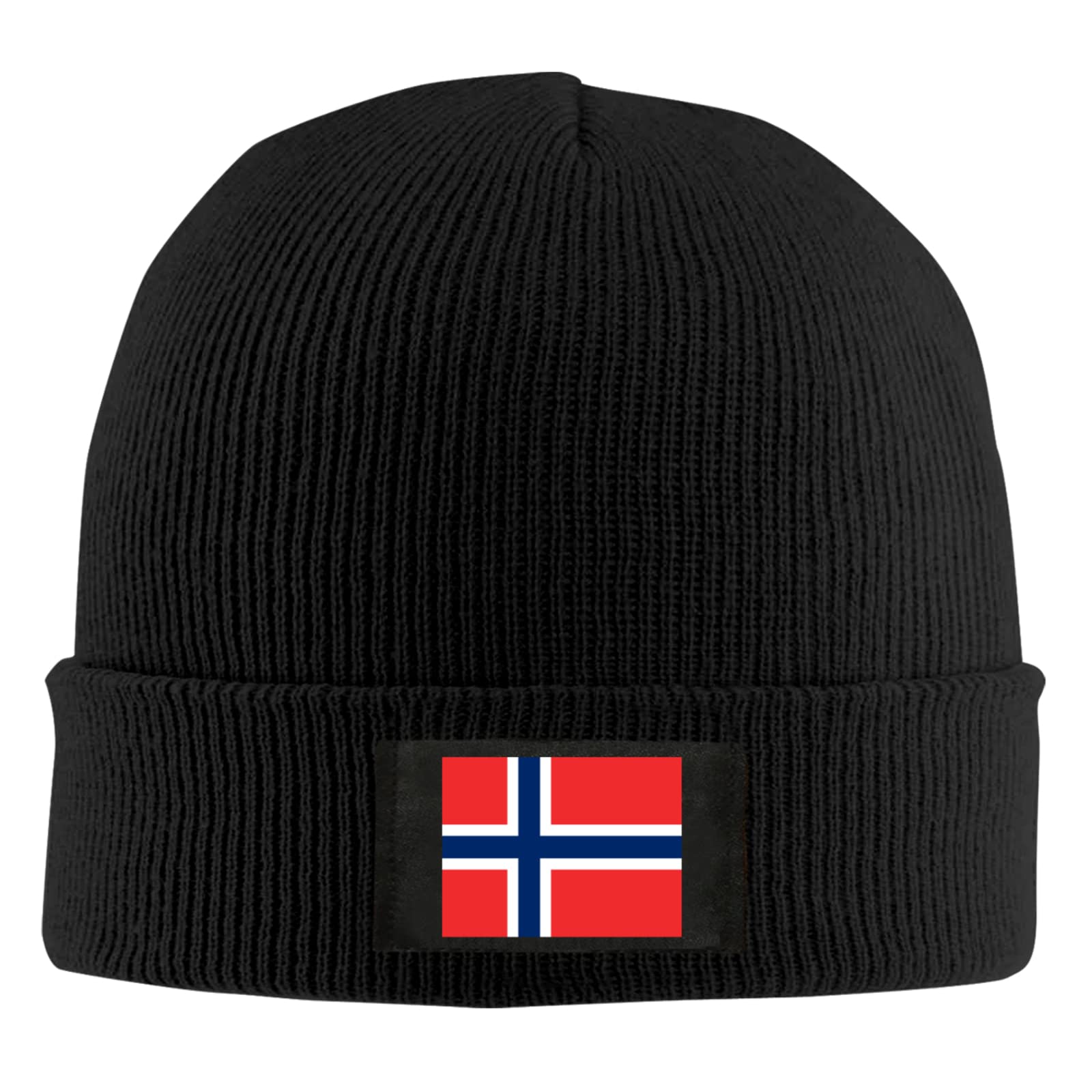Djngn Unisex Black Flag Of Norway Beanie Hat Knitted Warm Cap Wool Knitted Hat