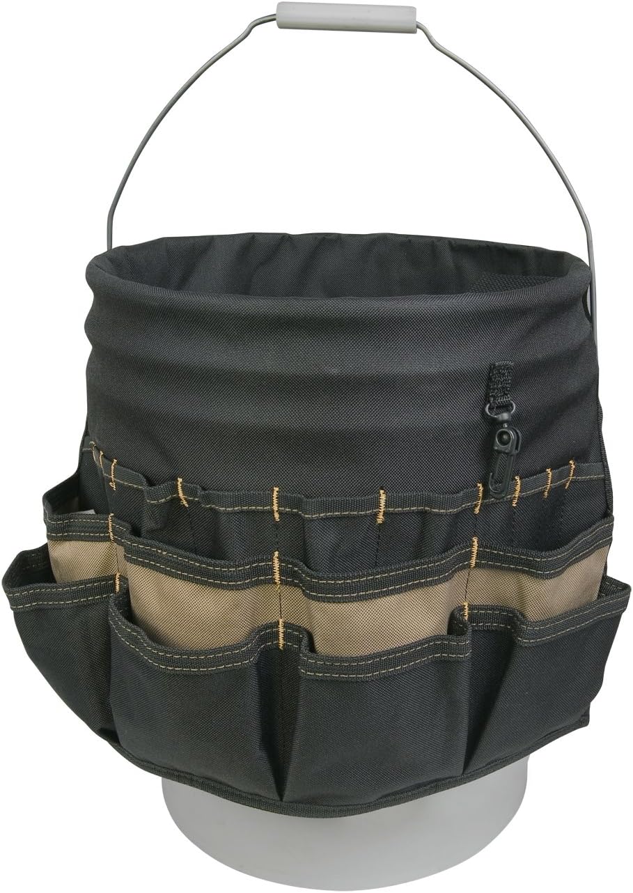 Custom Leathercraft1119 Bucket Caddy Organizer, 48 Pocket