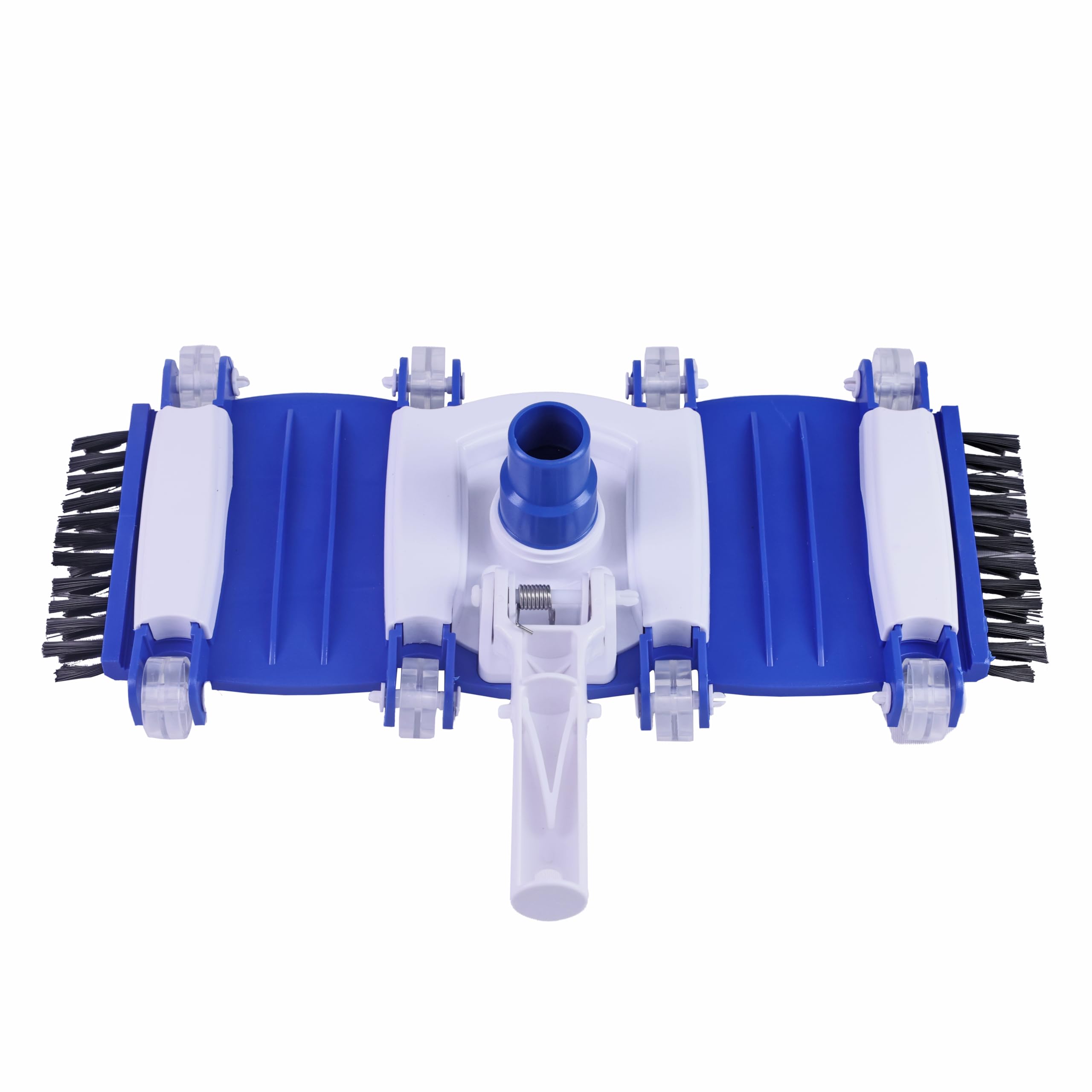 Spiryfi 15.5 inch Flexible Weighted Swimming Pool Vacuum Head on Wheels with Side Brushes All Kind of Pool Floor Cleaner, Suction Sweeper