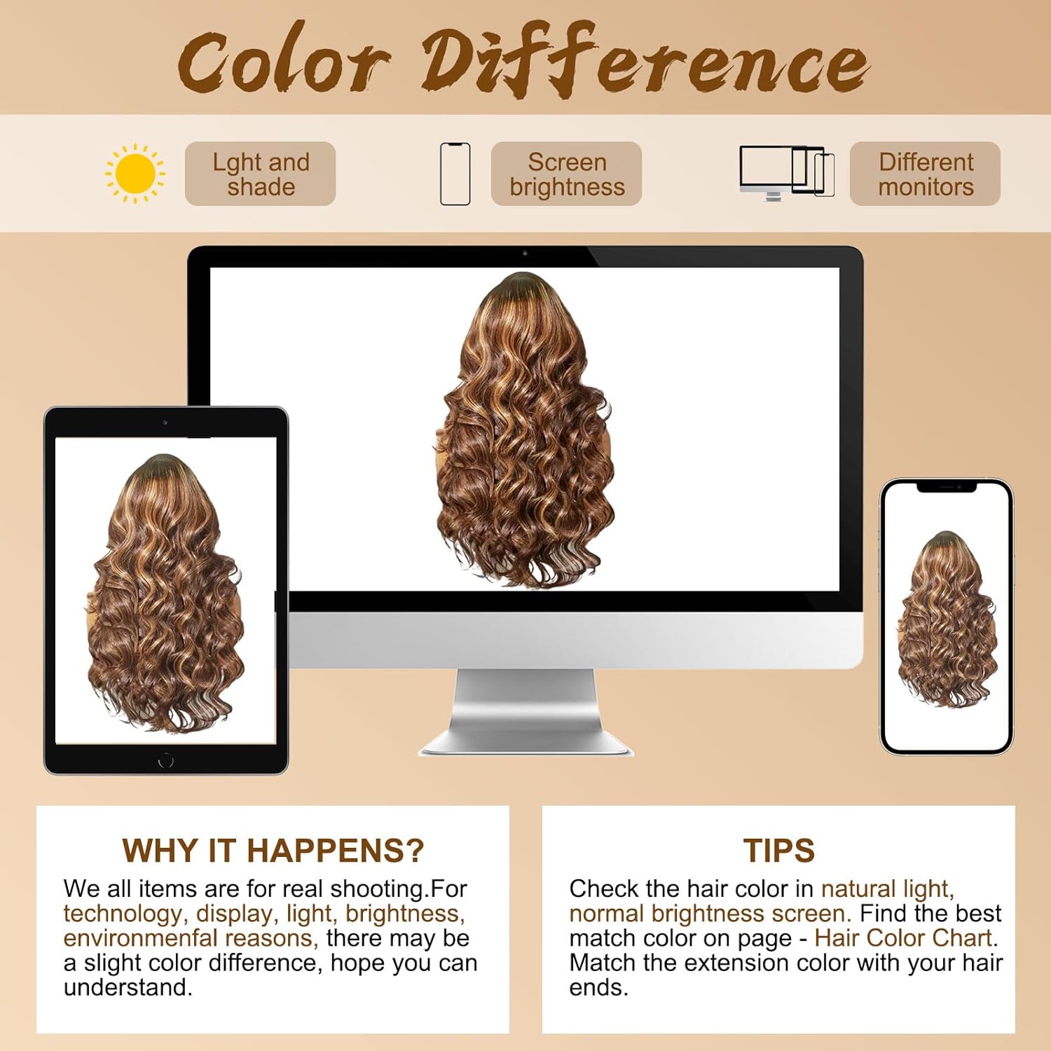 30 Inch Honey Blonde Wig Human Hair Ombre Highlight 13x6 HD Lace Front Wigs Human Hair Pre Plucked 200 Density Body Wave HD Lace Frontal Wig 13x6 4/27 Lace Frontal Glueless Wigs for Women - Image 8