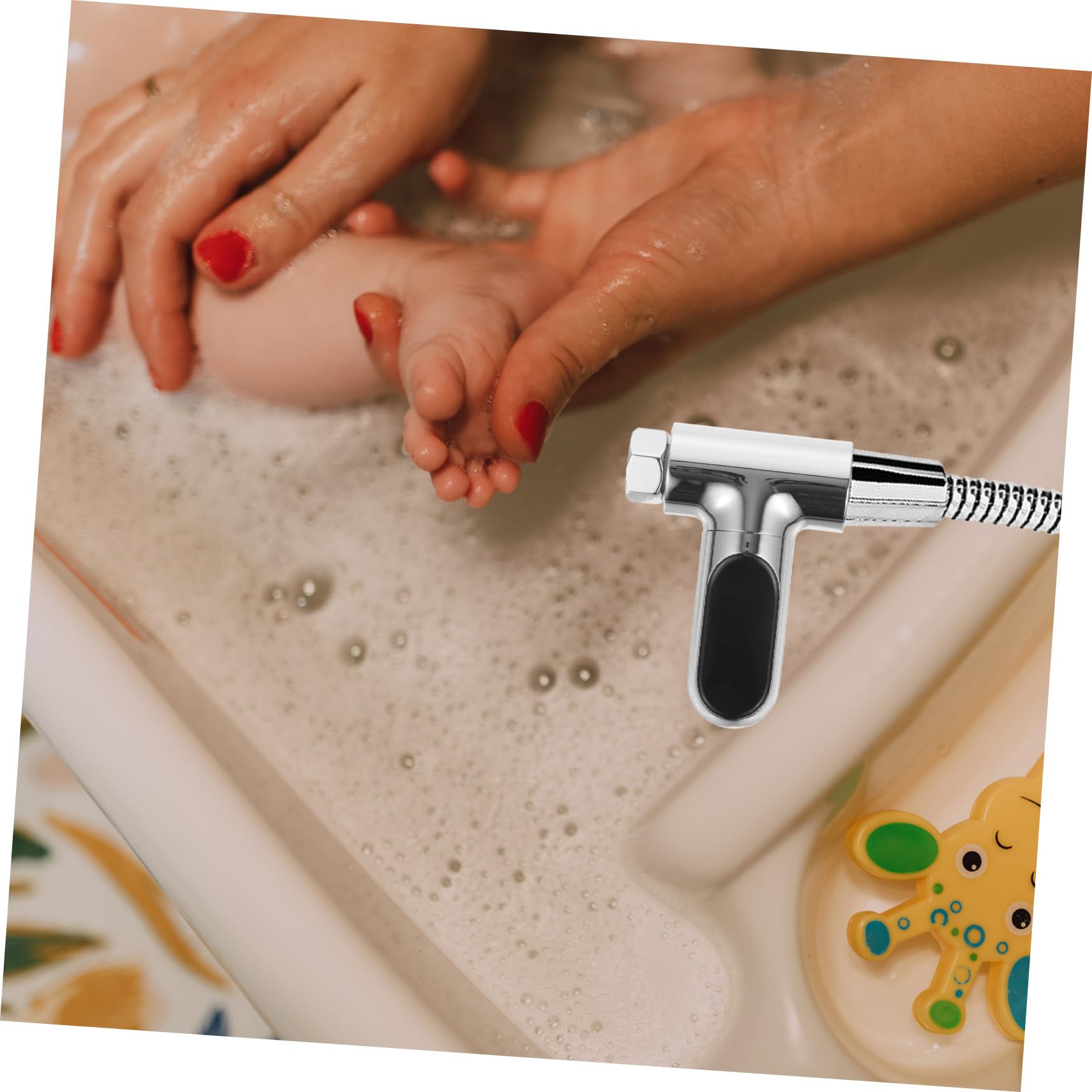 Termómetro Digital LED Rotativo para Ducha sin Batería con Pantalla Visible Instalación Manual Rápida Compatible con Mangueras Estándar Pulg Monitor de de Agua Seguro para Bebés