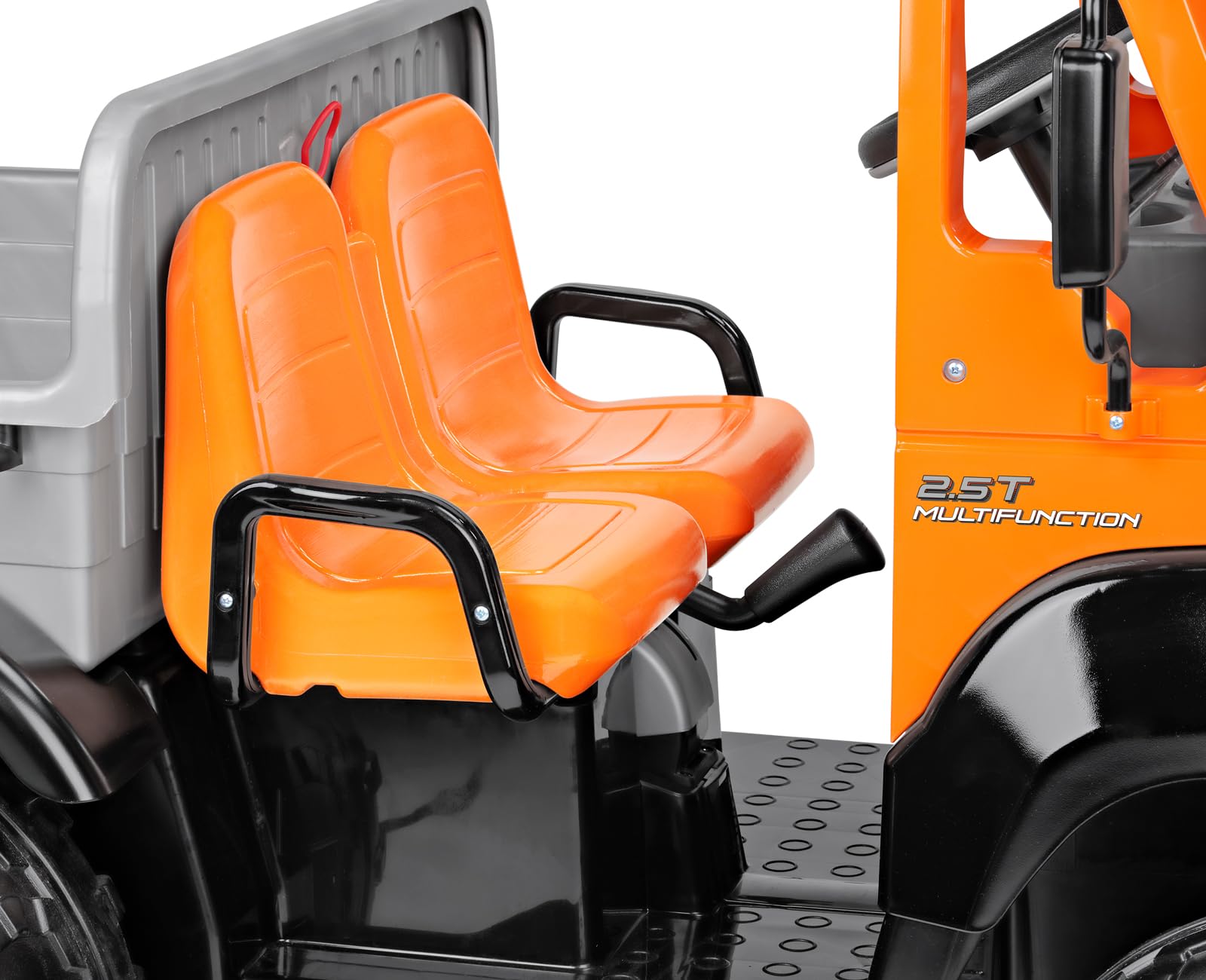 PEG Taurus Utility Truck Elettrico Cavalcablile per Bambini dai 3 Anni, Camion Elettrico con Cassone Ribaltabile, Batteria Ricaricabile da 12V, Motore 350W, Luci e Suoni, 2 Marce