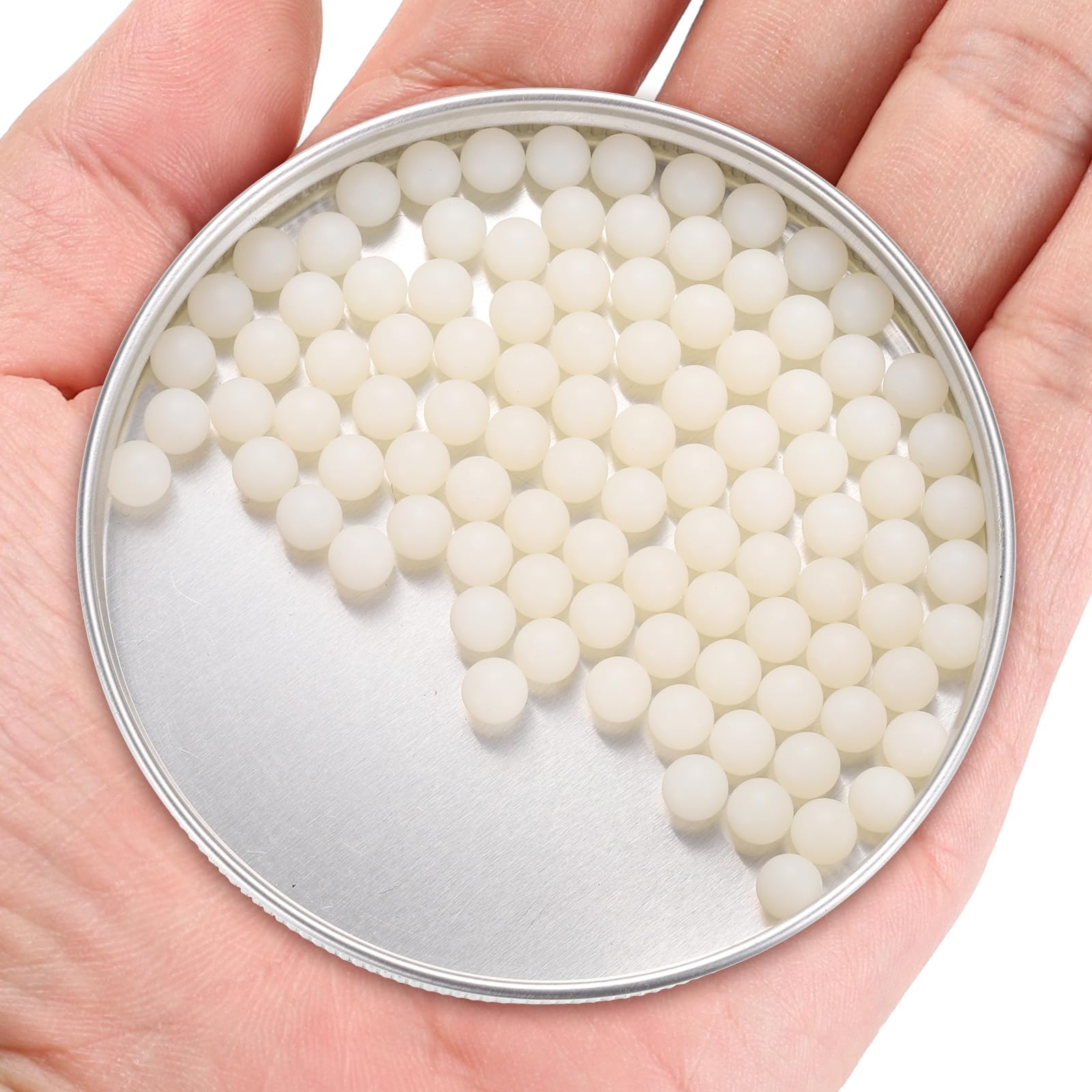 QUARKZMAN 100 Piezas Bolas Rodamiento Nylon 6 mm Plástico Sólido Precisión