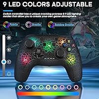 Vista 2 de Controlador de interruptor, controlador inalámbrico Pro para Nintendo SwitchSwitch OLEDSwitch Lite, controlador de interruptor inalámbrico LED