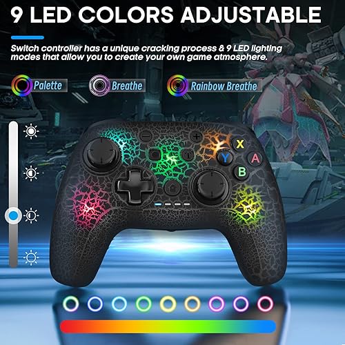 Miniatura 2 de Controlador de interruptor, controlador inalámbrico Pro para Nintendo SwitchSwitch OLEDSwitch Lite, controlador de interruptor inalámbrico LED