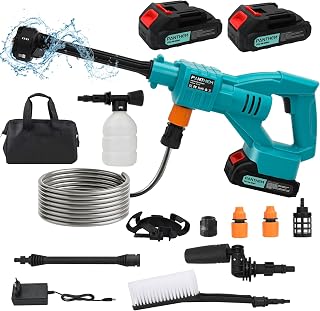 6-in-1 Akku Hochdruckreiniger Mobiler Hochdruckreiniger Pistole mit 3000mAh Akku Ladegerät, für Makita 18V Tragbarer Akku-Druckreinigerpistole für Auto, Haus, Rasen, Garten, Zaun