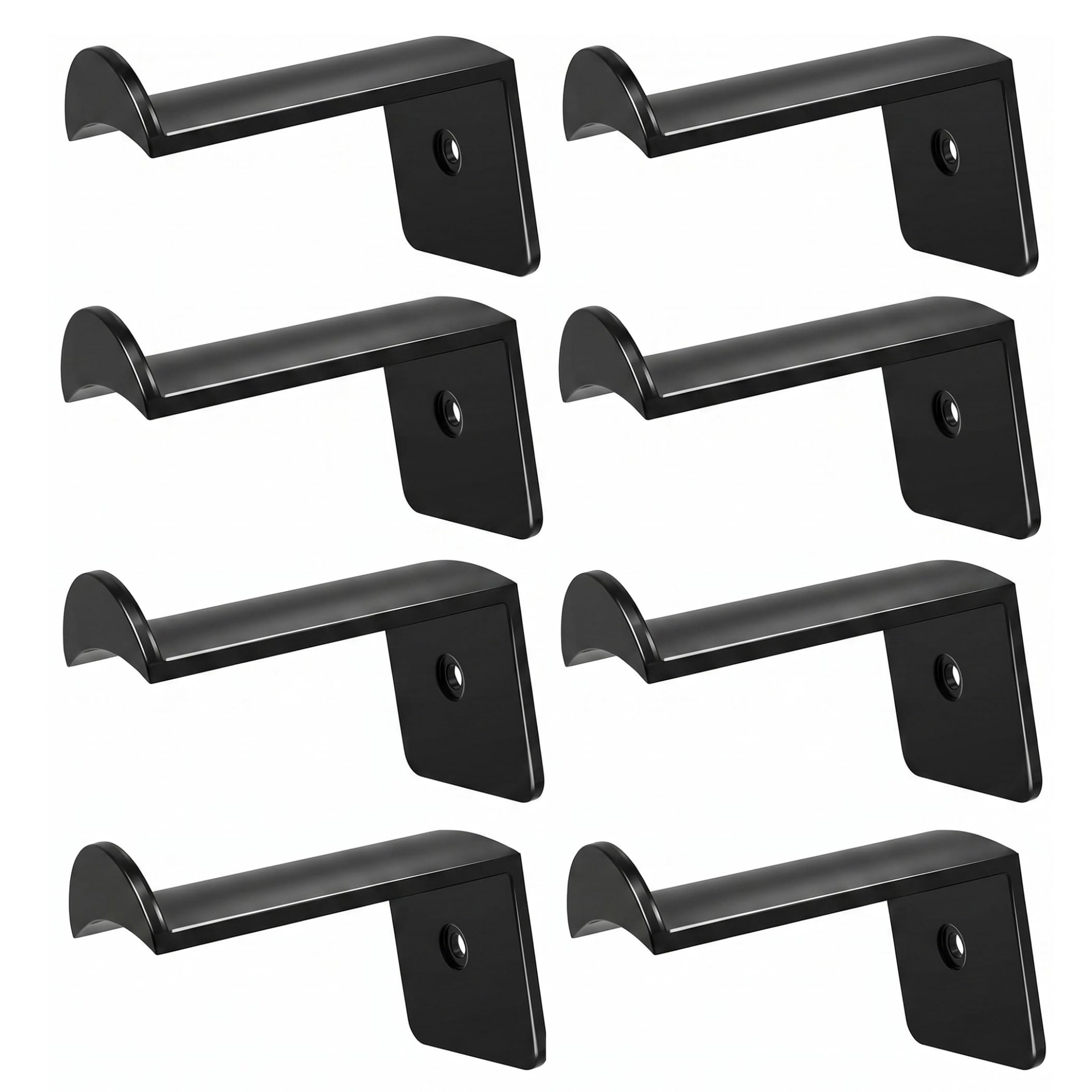 Syglawnd 8 PCS Cowboy Hat Hooks for Wall, Adhesive & Screw Plastic Hat Hooks for Wall Storage Hook Entrance/Living Room/Bedroom Use, Adhesive For