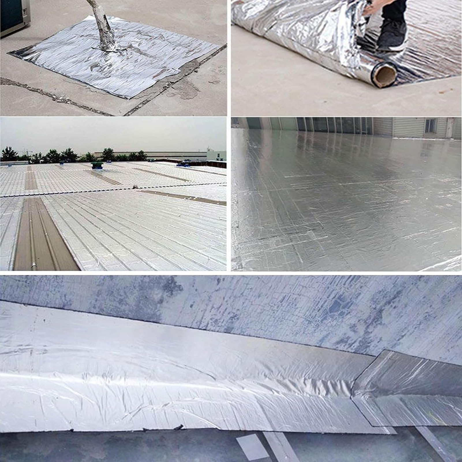 Cinta de butilo impermeable a altas temperaturas, sellador adhesivo grueso para grietas de pared, techos, conductos, tira de reparación de 20 x 200 cm