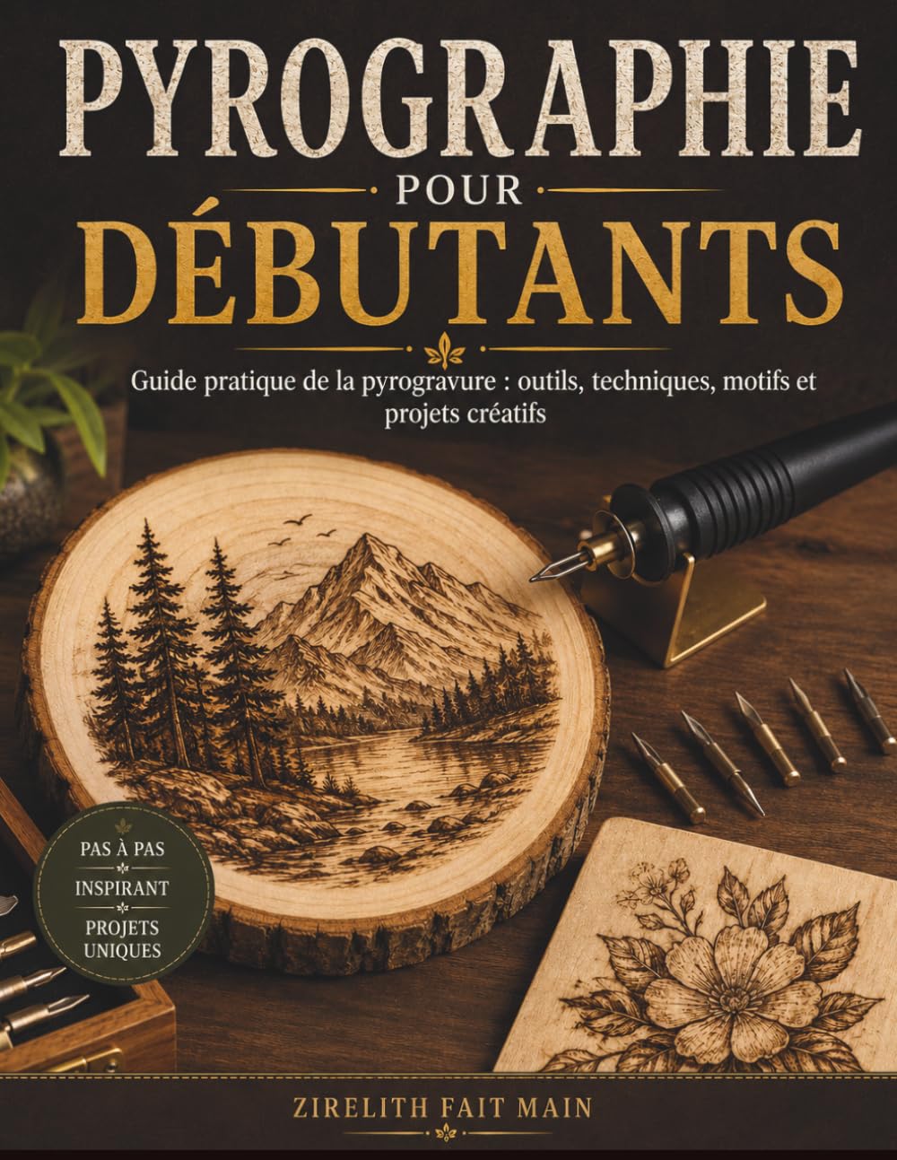 PYROGRAPHIE POUR DÉBUTANTS: Guide pratique de la pyrogravure : outils, techniques, motifs et projets créatif