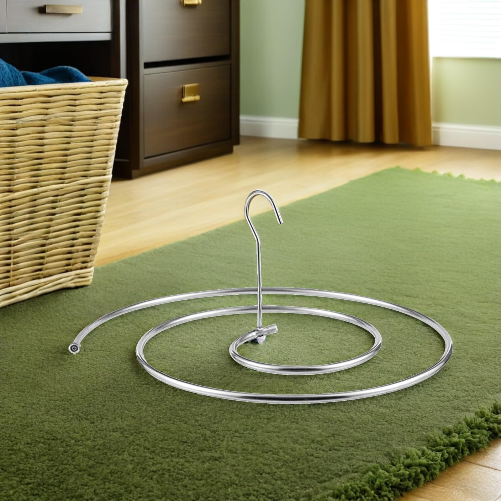 4 Grucce Stendibiancheria a Spirale in Acciaio Resistente 40 CM Appendiabiti per Coperte e Piumoni Porta Asciugamani Robusto per Uso Interno ed Esterno Soluzioni Salvaspazio
