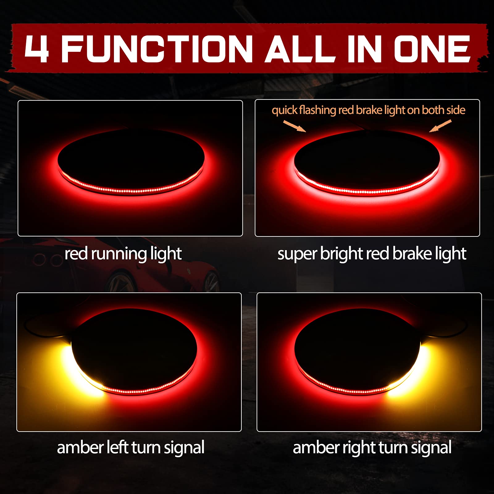 Wayup 30 Inch LED Tail Light Strip, UTV LED Trailer Light Bar Truck Bed