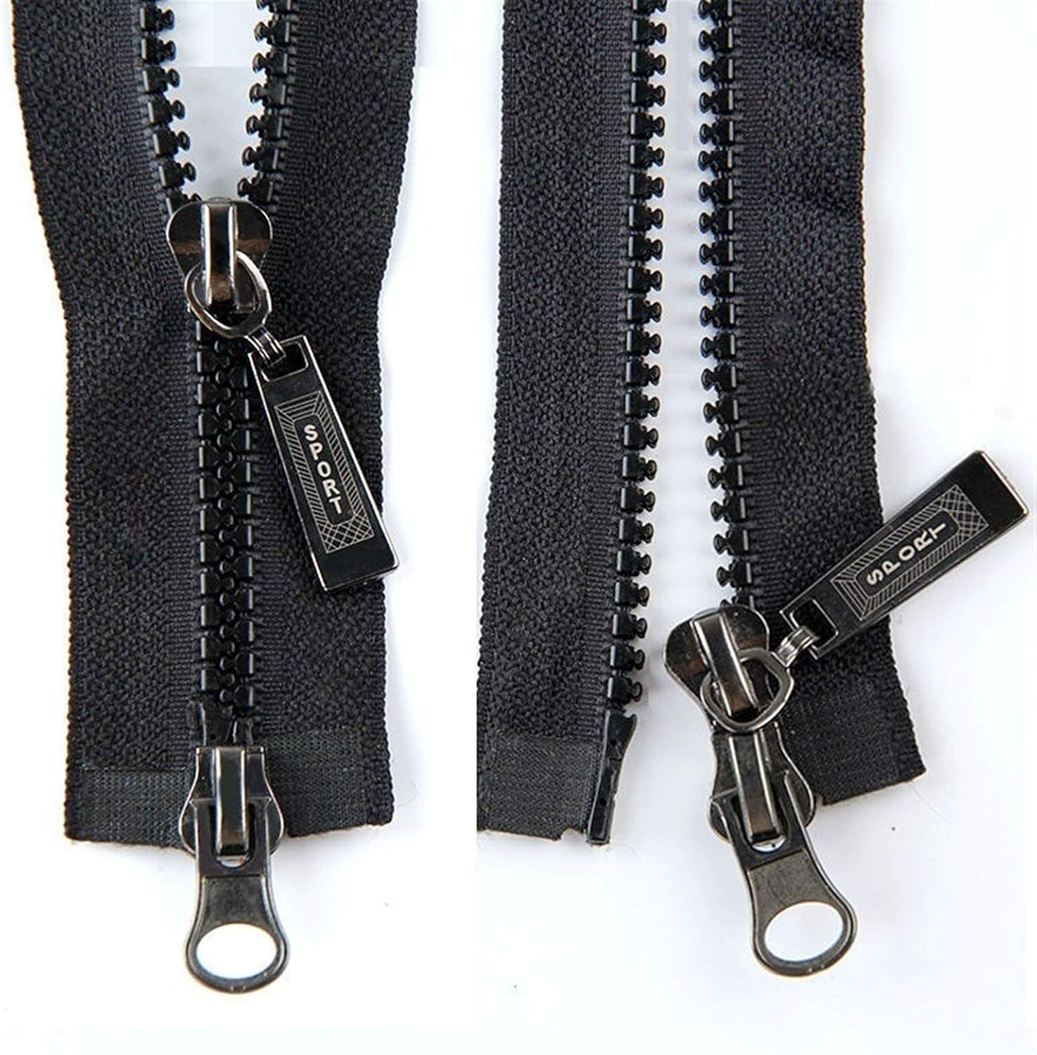 Plastic Zipper, Zipper Double Slider Open End Zippers for Sewing, 1 Pcs 5# 80cm Zipper for Sewing Jacket (Color : Burgundy)