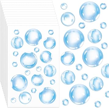 240 Pcs Bubble Stickers Assorted Size Color Bubble Paper Stickers