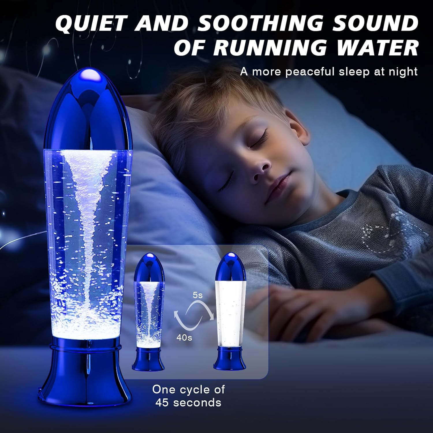 Hortsun 2 Pcs 11" Tornado Lamp Tornado Maker, Novelty Science Maker Birthday Gifts Red Blue LED Changing Lamp Twister Hurricane Liquid Night Lights Office Home Bedroom Room Christmas Decor(Missile)