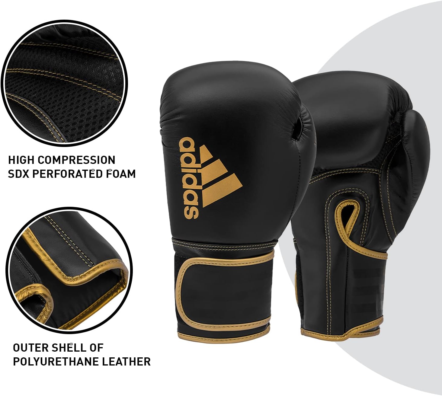 Adidas Boxing and Training Bundle - Hybrid 80 Boxing Glove + Focus Mitts + Hand Wraps + Jump Ropes for Boxing, Training, Fitness, & Gym – for Men, Women, & Unisex